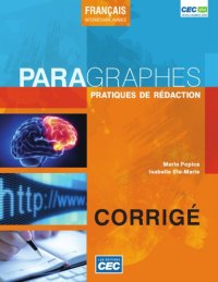 cover of the book Paragraphes: Pratiques de rédaction. Corrigé