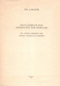 cover of the book Quellenbuch zur Geschichte der Heruler