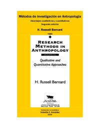 cover of the book Métodos de investigación en antropología : Abordajes cualitativos y cuantitativos