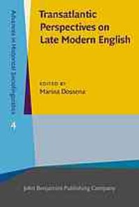 cover of the book Transatlantic perspectives on late modern English