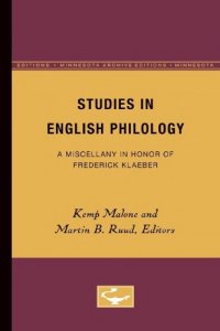 cover of the book Studies in English Philology: A Miscellany in Honor of Frederick Klaeber