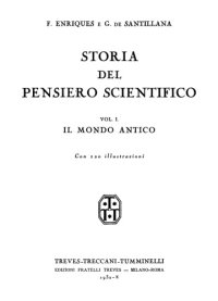 cover of the book Storia del pensiero scientifico. Volume unico