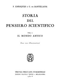 cover of the book Storia del pensiero scientifico. Volume unico