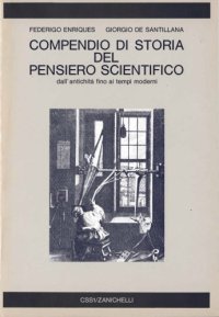 cover of the book Compendio di storia del pensiero scientifico. Dall’antichità fino ai tempi moderni