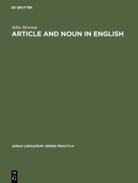 cover of the book Article and Noun in English