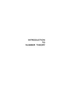 cover of the book Introduction to Number Theory