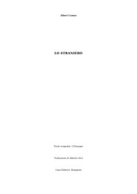 cover of the book Lo straniero