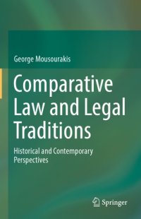 cover of the book Comparative Law And Legal Traditions: Historical And Contemporary Perspectives