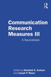 cover of the book Communication Research Measures III: A Sourcebook