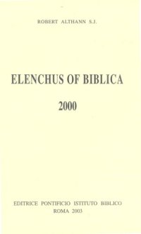 cover of the book Elenchus of Biblica 2000