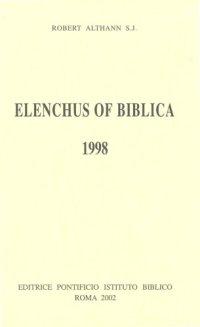 cover of the book Elenchus of Biblica 1998