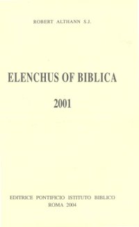 cover of the book Elenchus of Biblica 2001