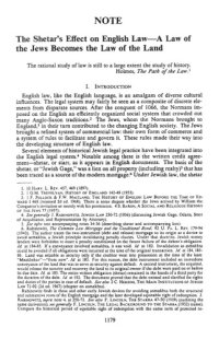 cover of the book The Shetar’s Effect on English Law - A Law of the Jews Becomes the Law of the Land