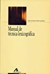 cover of the book Manual de técnica lexicográfica