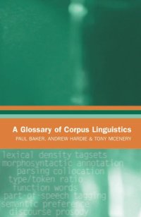 cover of the book A Glossary of Corpus Linguistics