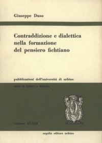 cover of the book Contraddizione e dialettica nella formazione del pensiero fichtiano