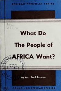 cover of the book What Do the People of Africa Want?