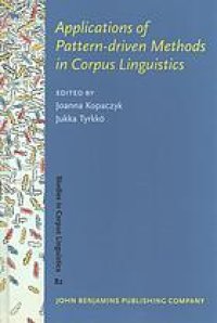 cover of the book Applications of pattern-driven methods in corpus linguistics