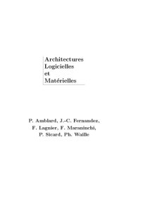 cover of the book Architectures Logicielles et Materielles