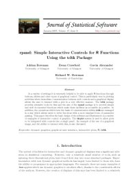 cover of the book Rpanel: Simple Interactive Controlsfor R Functions Usingthe tcltk Package