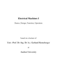 cover of the book Electrical machines