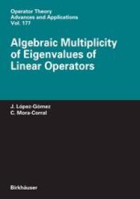 cover of the book Algebraic Multiplicity of Eigenvalues of Linear Operators