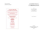 cover of the book An Introduction to Cybernetics