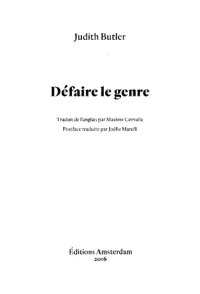 cover of the book Défaire le genre