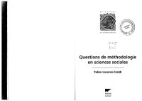 cover of the book Questions de méthodologie en sciences sociales