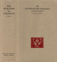 cover of the book La letteratura italiana. Storia e testi. Dal Muratori al Cesarotti. Politici ed Economisti del primo Settecento