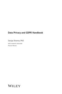 cover of the book Data Privacy And GDPR Handbook