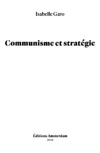 cover of the book Communisme et stratégie