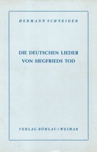 cover of the book Die deutschen Lieder von Siegfrieds Tod