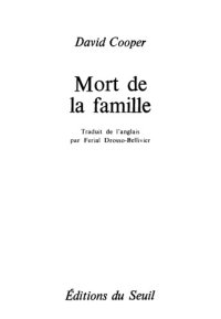 cover of the book Mort de la famille