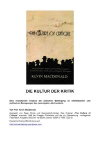 cover of the book Kevin McDonald - Kultur der Kritik