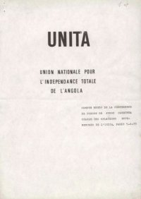 cover of the book UNITA. Compte rendu de la Conférence de Presse de Jorge Sangumba chargé des Relations Extérieures de lʼUnita, Paris 5-X-73