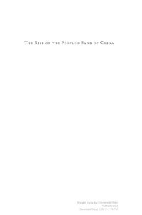 cover of the book The Rise of the People’s Bank of China: The Politics of Institutional Change