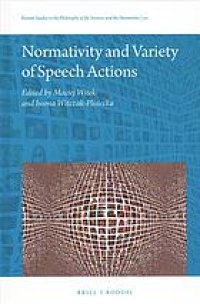 cover of the book Normativity and variety of speech actions