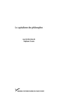 cover of the book Le capitalisme des philosophes.