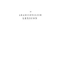 cover of the book Arabic-english lexicon