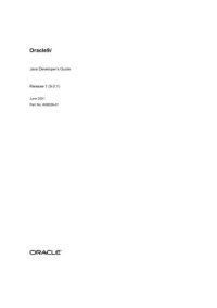 cover of the book Oracle9i Java Developers Guide (Part No. A90209-01) (Release 9.0.1)