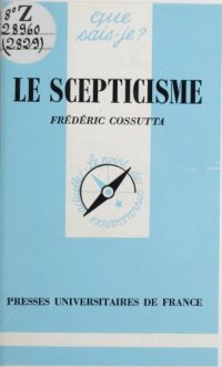 cover of the book Le scepticisme