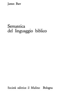 cover of the book Semantica del linguaggio biblico