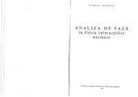 cover of the book Analiza de Faza in Fizica Interactiilor Nucleare