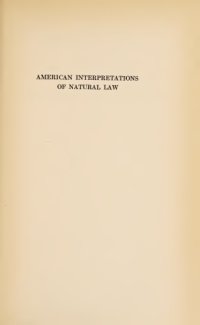 cover of the book American Interpretations of Natural Law: A Study in the History of Political Thought