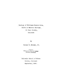 cover of the book Geology of Williams Canyon Area, North of Manitou Springs, El Paso County, Colorado