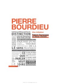 cover of the book Pierre Bourdieu : une initiation