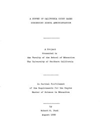 cover of the book A survey of California court cases concerning school administration.