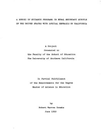 cover of the book A survey of guidance programs in rural secondary schools of the United States with special emphasis on California