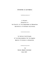 cover of the book Procedures in arithmetic